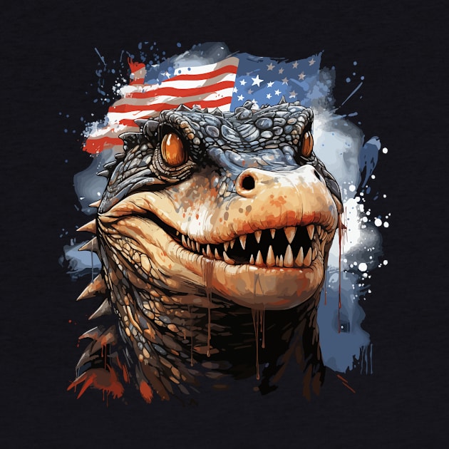 Patriotic Alligator by JH Mart